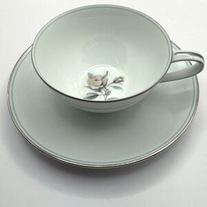 Noritake Margot 5605 Tea Cup & Saucer Set Rose Flower Grannycore Replacement Vtg